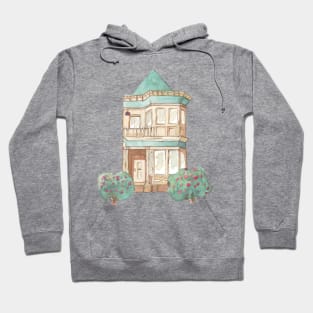 Vintage Watercolor House Hoodie